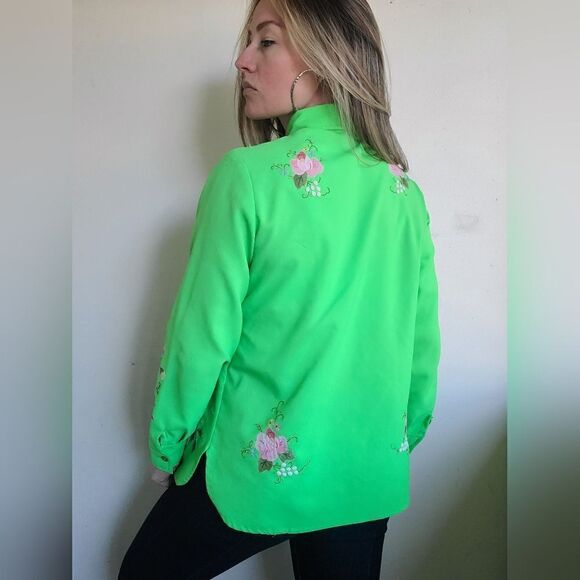 King James California Embroidered Vintage 70s Button Down L - Picture 4 of 15